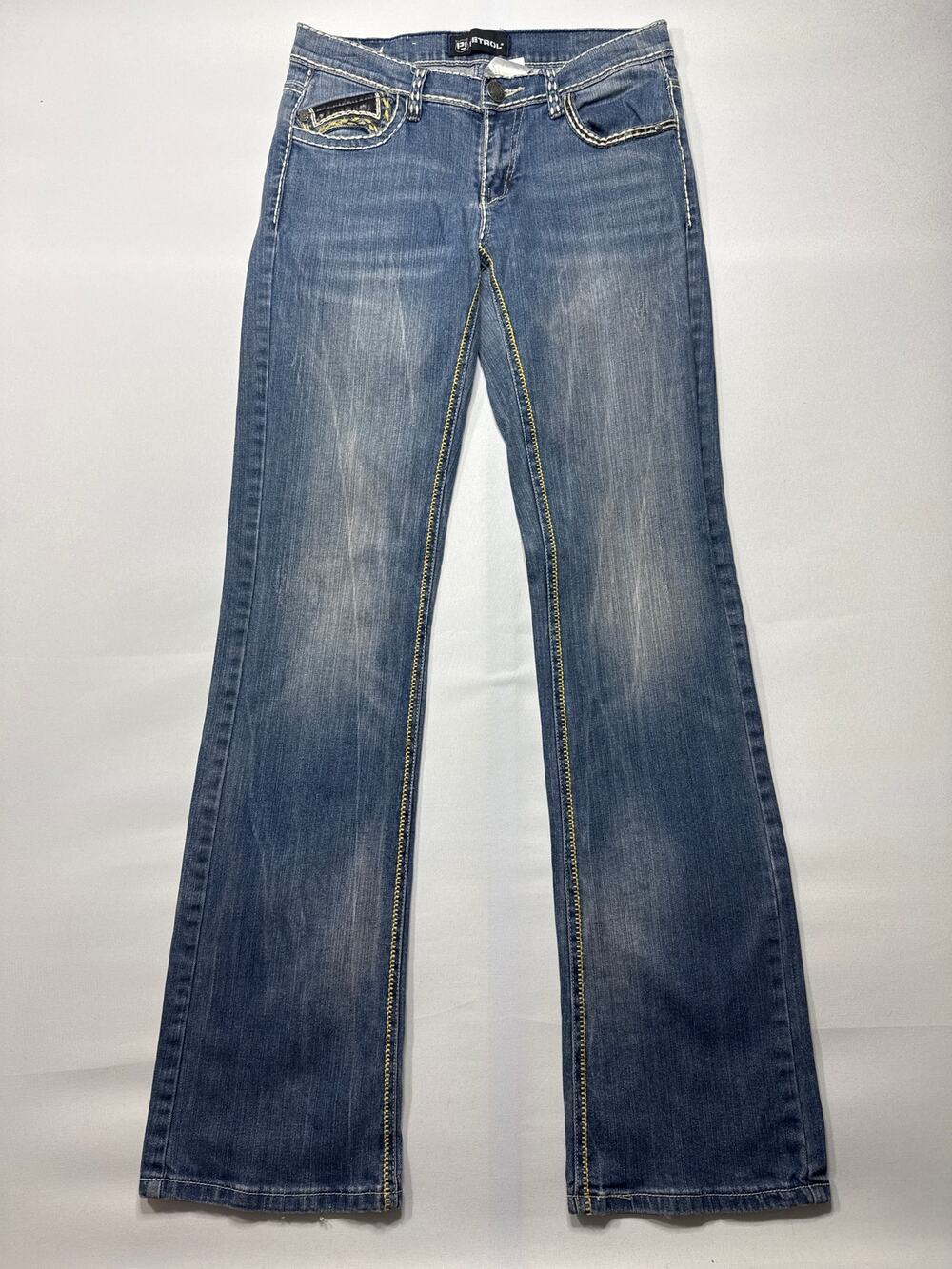 Petrol Women's Flap Pocket Bootcut Blue Jeans‎ - Size 4 - 28x34 (28x33) READ*